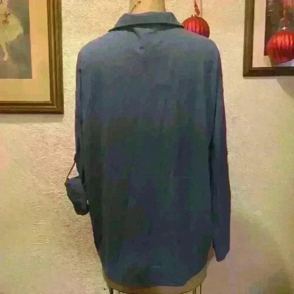 ALTELIME Women's Collared 3/4 Roll up Sleeve Pullover Top NWT Size XXL - Picture 5 of 10